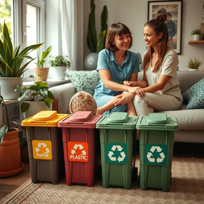 A stylish apartment recycling station that makes eco-friendliness chic.