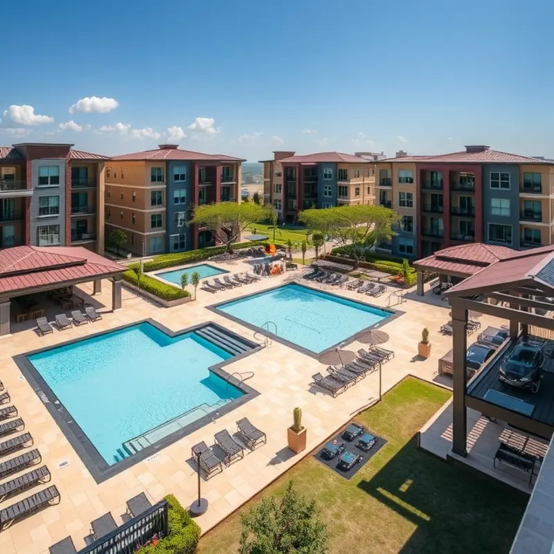 Vibrant apartment lifestyle in Austin, Texas.