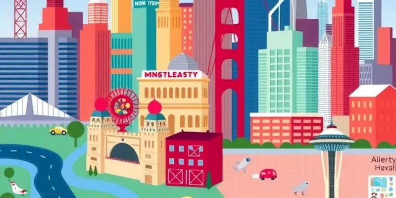 A vibrant city skyline during sunset, symbolizing the excitement of finding a new home.