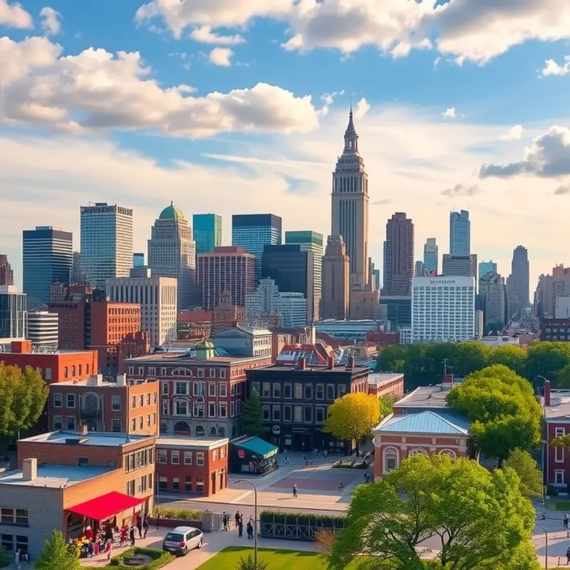 A vibrant city skyline reflecting the diverse rental options available in urban environments.