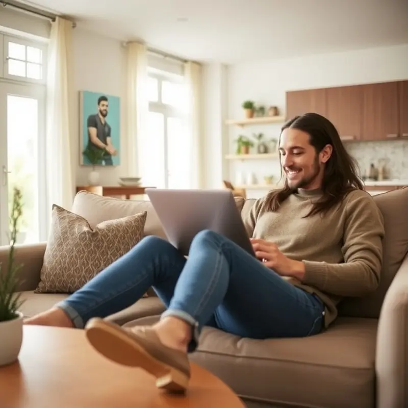 A cozy workspace reflects the perfect mix of professional and personal comfort.