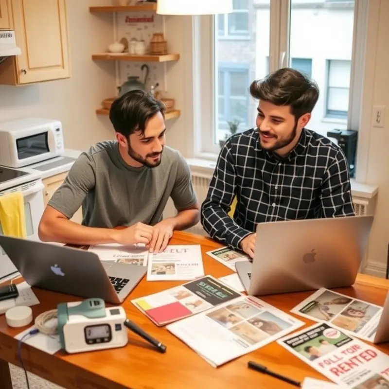 Couple preparing for their apartment hunting journey.