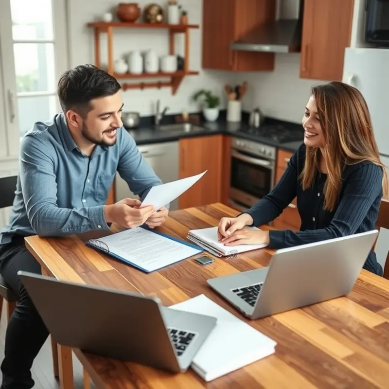 A young professional managing stress over late rent payments.