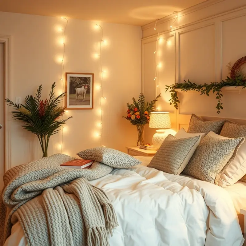 A serene bedroom designed for peaceful sleep.