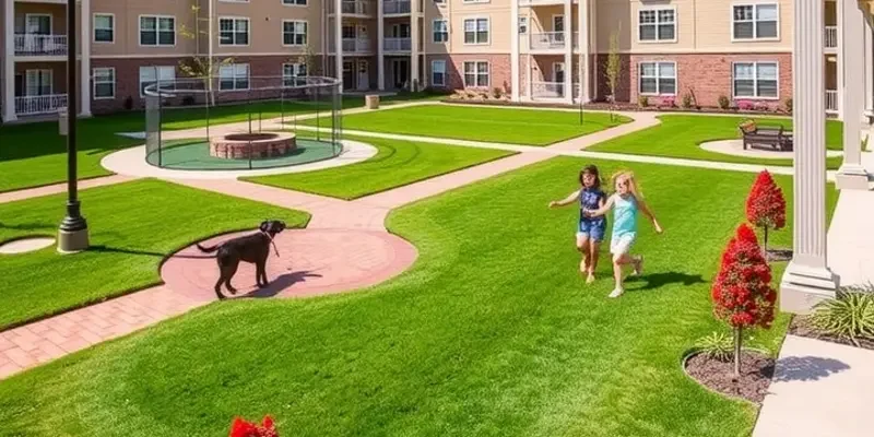 A family with children and pets enjoying their time together in a comfortable living room.