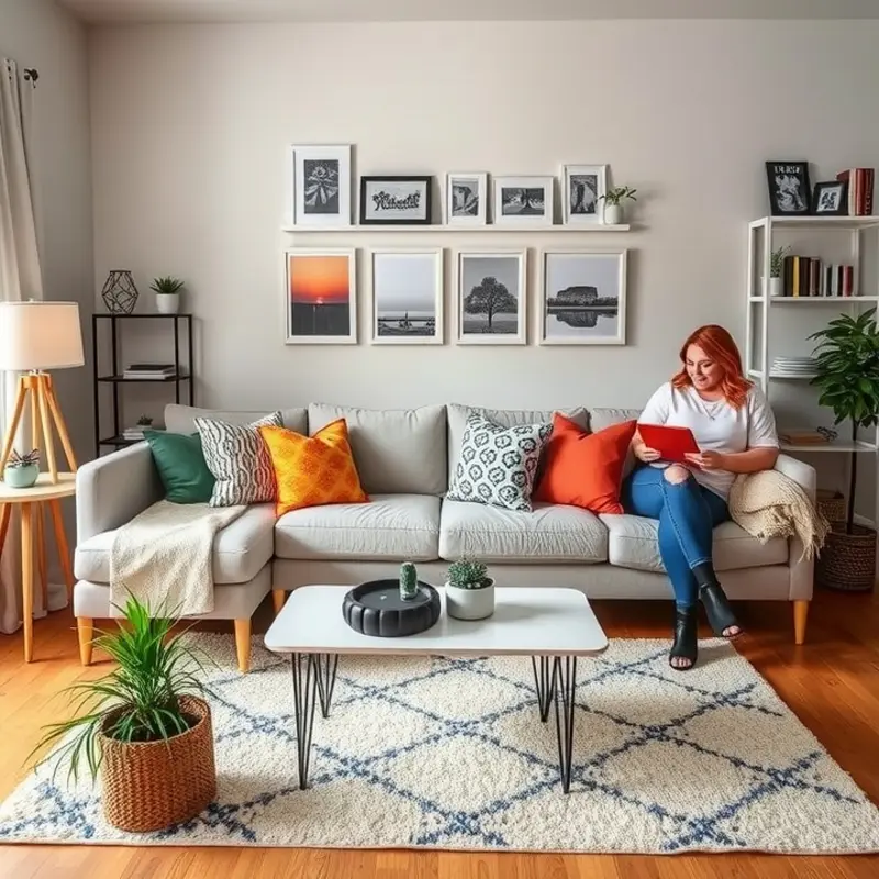 A harmonious yet eclectic living room showcasing shared styles.
