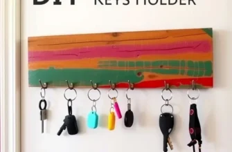 Stylish rental entry with various DIY key holders and plants creating a warm atmosphere.