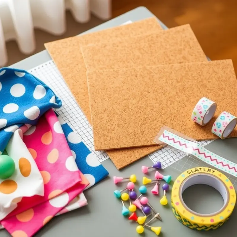 Gather your DIY bulletin board materials for a personalized touch.