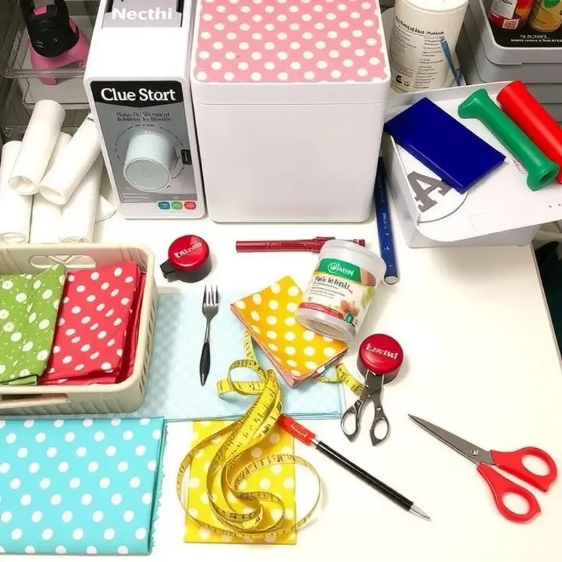 Gather your materials for making stylish appliance covers.