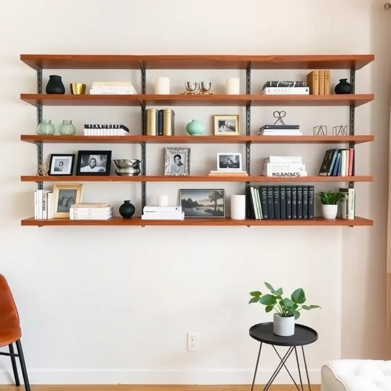 A vertical garden adds greenery to an apartment living space.