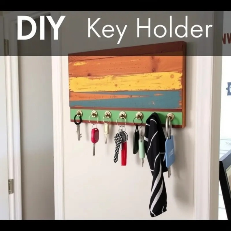 A stylish wall-mounted key holder DIY project, ready to organize your keys in style.
