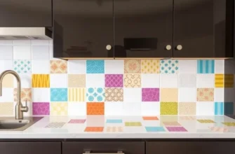 A kitchen displaying various DIY countertop solutions for renters