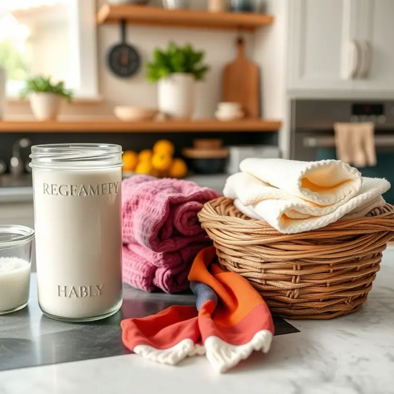 An organized small laundry space showcasing clever storage solutions.