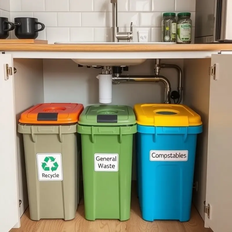 Clear signage at an apartment complex guiding residents on proper trash disposal.