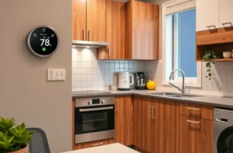 An attractive and energy-efficient apartment that emphasizes safety, comfort, and eco-friendly elements.