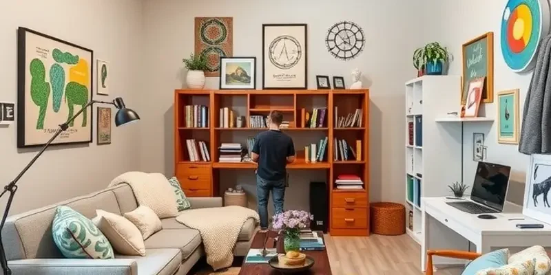 A family enjoying quality time in their apartment with teens engaged in various activities.
