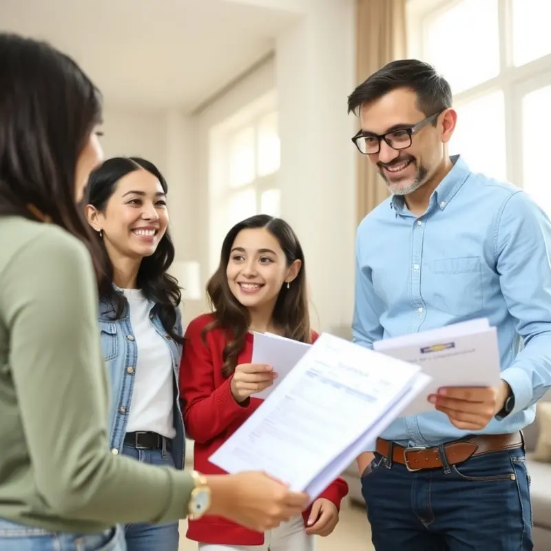 A couple assesses their credit score in preparation for securing an apartment.