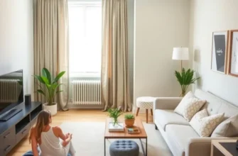 A family with a newborn and a dog touring rental apartments, radiating happiness and excitement.