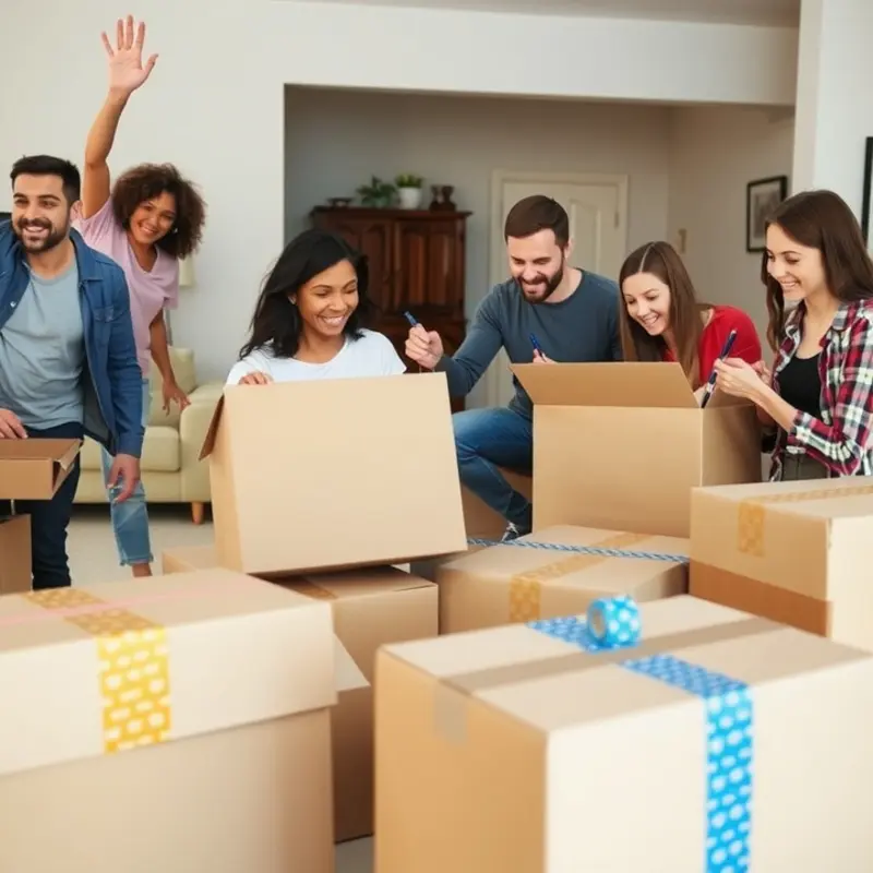 A couple enjoying the ease of having professional movers assist with their relocation.