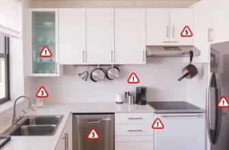 An inviting apartment kitchen demonstrating safety and cooking care.