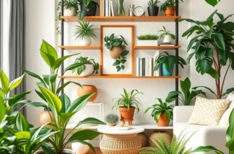 A vibrant apartment with child-safe plants and kids playing.