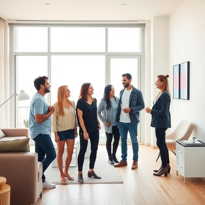 Young couple budgeting for their first rental together.