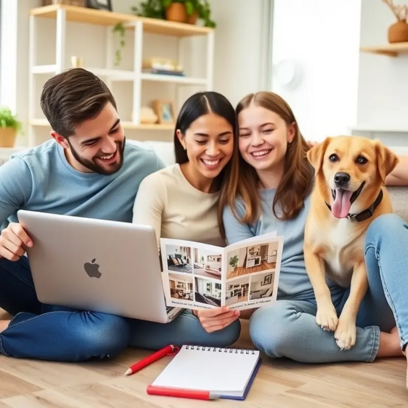 A vibrant community showcasing the amenities of a pet-friendly apartment.