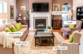 A content family with toddlers and pets in a beautifully decorated apartment, illustrating a safe and welcoming living environment.