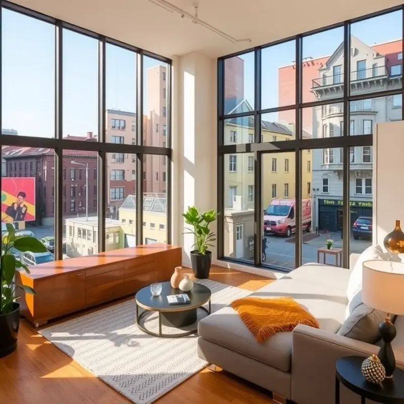 A lively arts district filled with creative expressions and community engagement.
