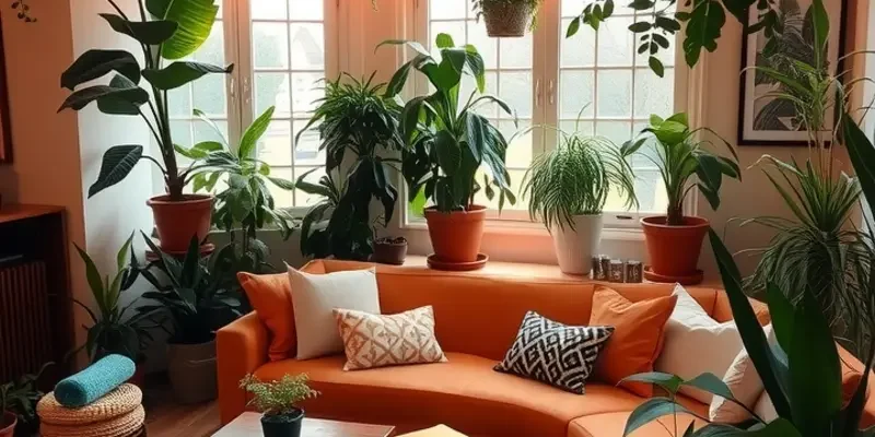 A stylish and cozy apartment setup designed for comfort and relaxation.
