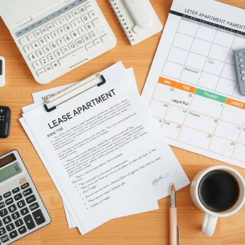 An organized setup to manage lease agreements and payment terms effectively.