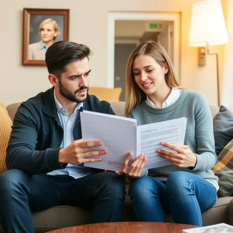 A couple examining their lease to understand maintenance obligations.