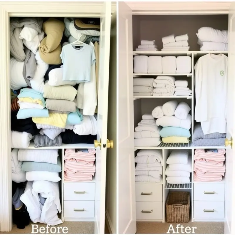 Transforming chaos into order; decluttering for a dazzling linen closet!