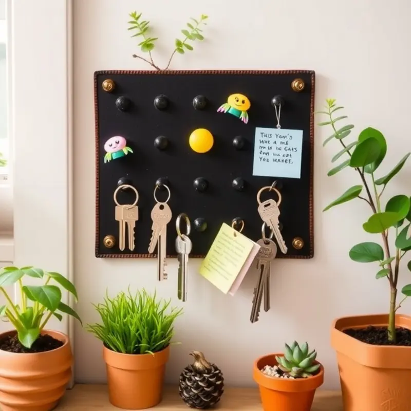 A stylish wall-mounted key holder DIY project, ready to organize your keys in style.