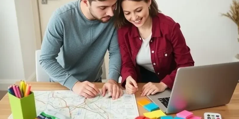 A moving truck parked outside a cozy home at sunset, symbolizing a fresh start.