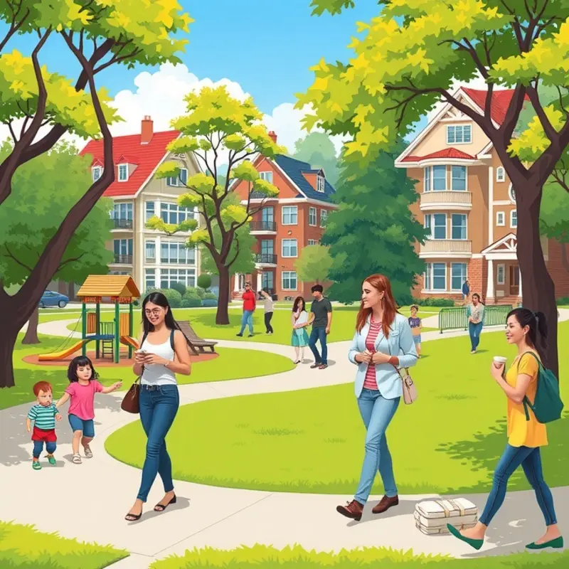 A vibrant neighborhood ideal for families and young professionals.