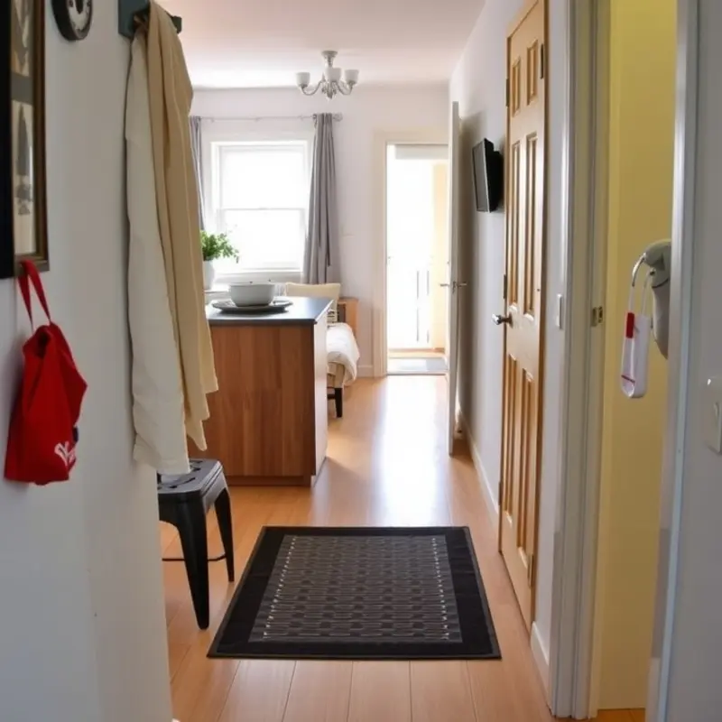 An example of a tidy apartment that minimizes slip and fall risks.