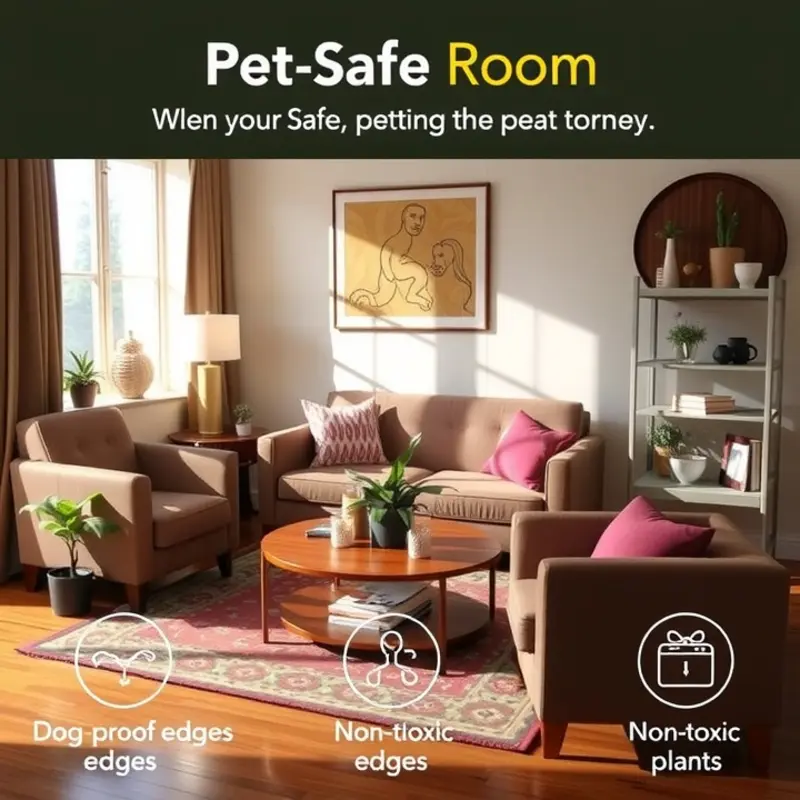 A pet-proof living room designed for comfort and safety.