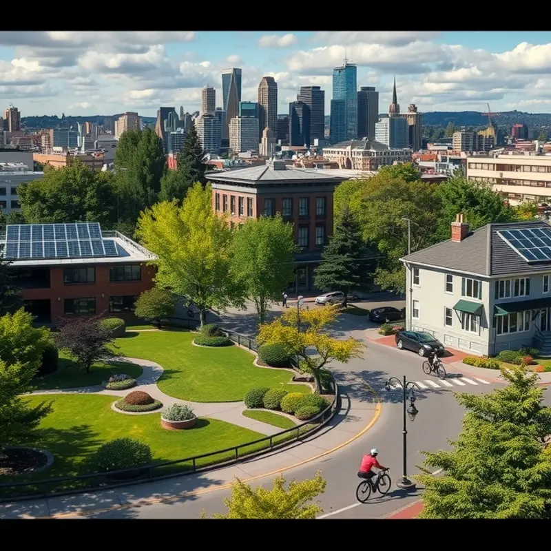 Vibrant Portland showcases its commitment to sustainability with green spaces and eco-friendly architecture.