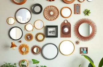 A stylish rental home featuring an assortment of decor mirrors reflecting creativity and light.