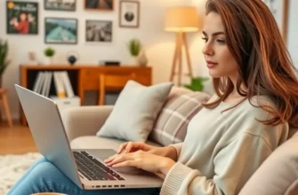 A warmly decorated rented living room filled with plants and cozy decor.