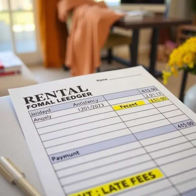 An example of a rental ledger showcasing organized payment entries.