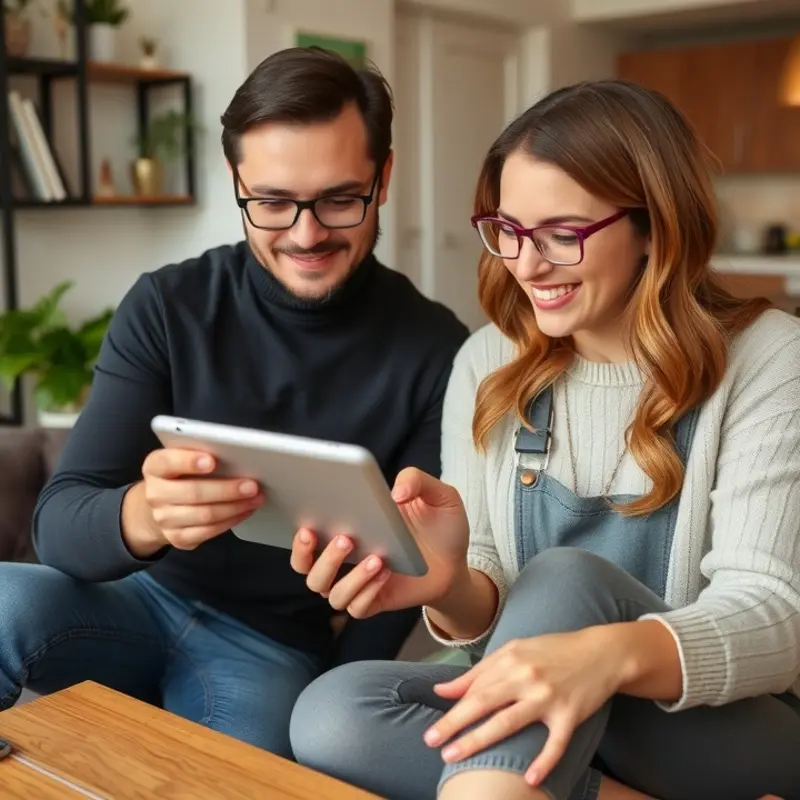 Roommates engaged in a budget discussion around the table.