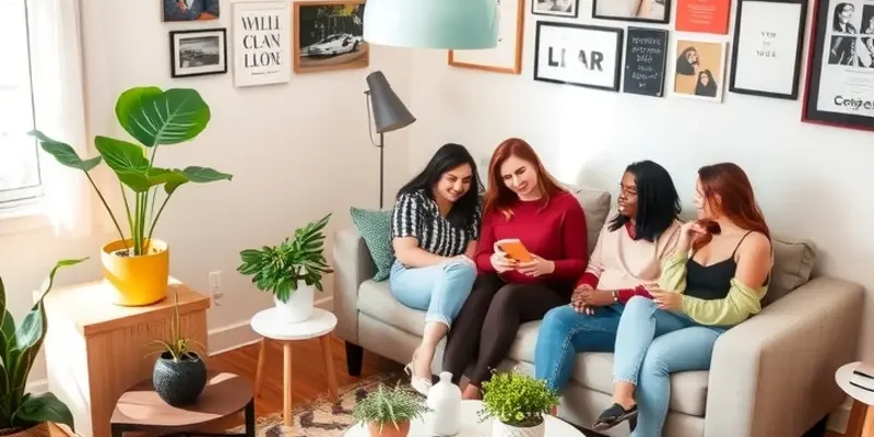 Stylish shared apartment with a blend of personal and common decor.