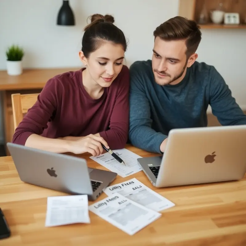 Breakdown of common apartment utilities and their average costs.