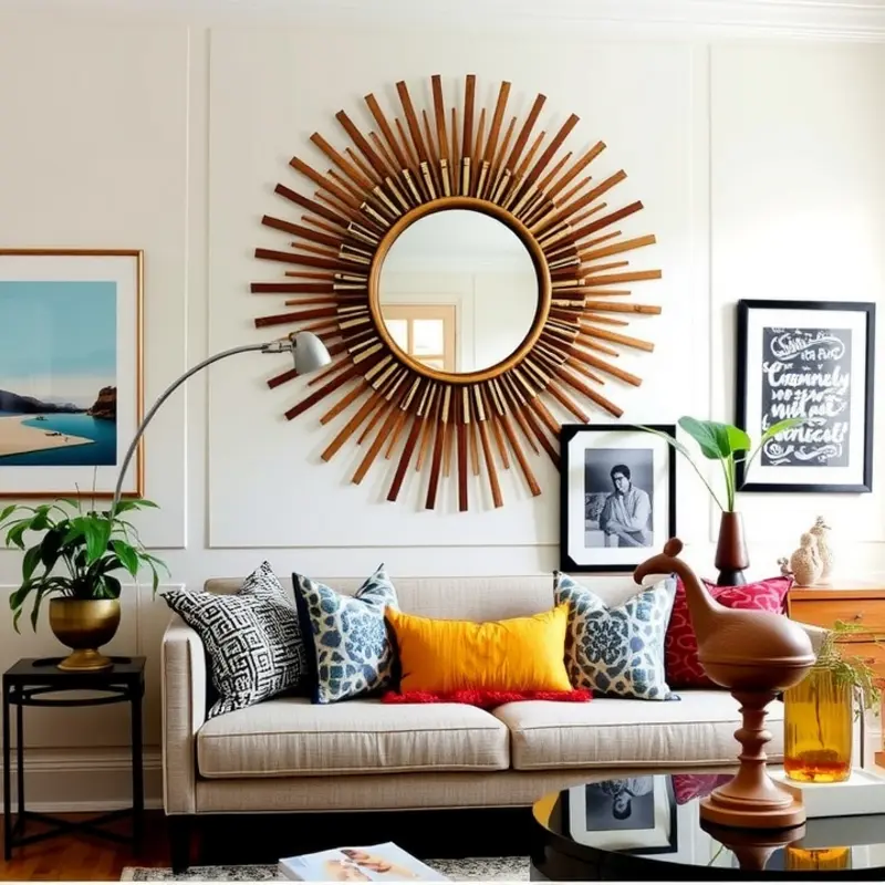 Creative small mirror accents that add charm and personality to your rental space.