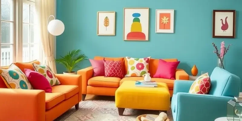 A cozy apartment interior filled with personal touches and colorful decor.