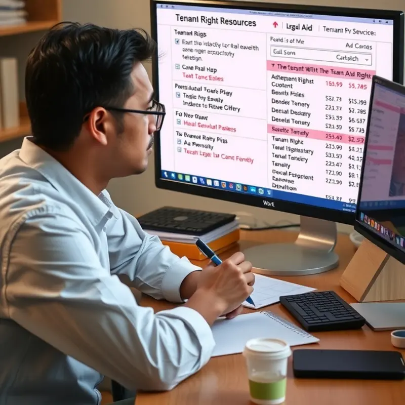 A couple reviewing their lease to understand their privacy rights.