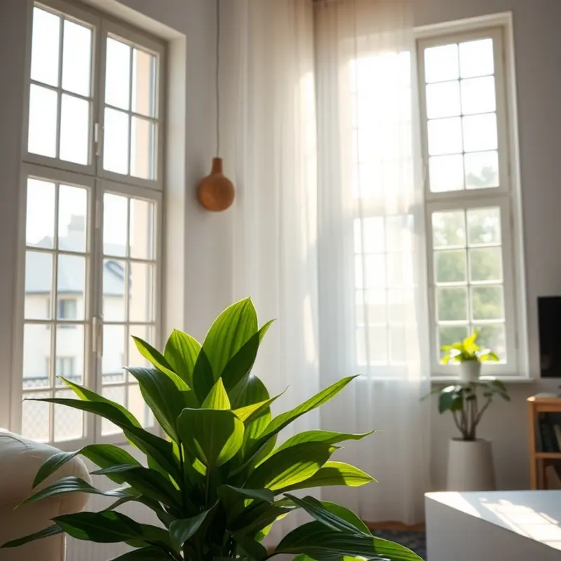 A bright and healthy apartment interior representing safety against radon gas.
