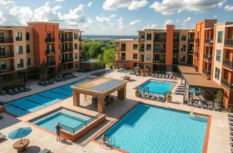 A collage showcasing unique apartment features in various U.S. cities.